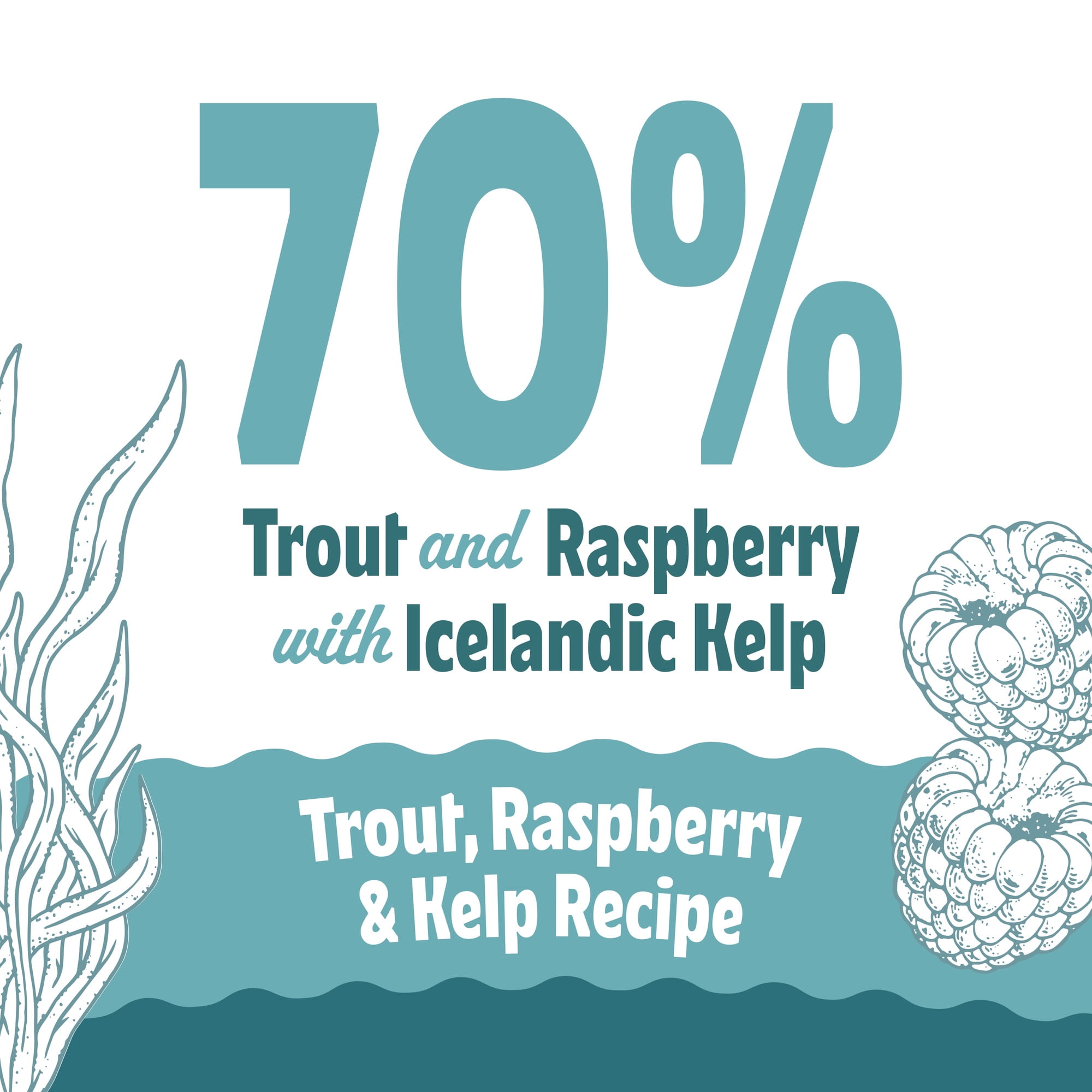 Icelandic+ Soft & Chewy Bites - Trout, Raspberry & Kelp - 1.8oz Cat Treats, 70% Meat & Fruit, Air-Dried, Limited Ingredients, Pet Snack, Grain Free