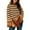 B Brown, variant on DOKOTOO Womens Striped Sweater Mock Neck Ribbed Knit Top Baggy Jumper Top Bell Sleeve Pullover Sweaters Soft Casual Winter Tops Side Split Sleeve Jumpers