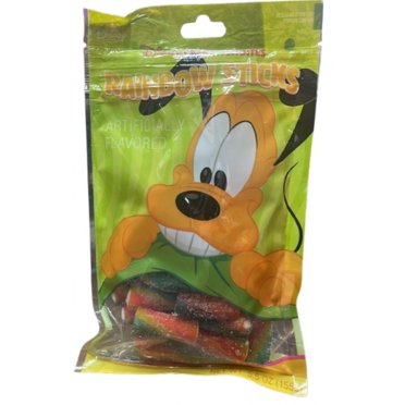 Disney Parks Character Bites Rainbow Sticks Pluto Gummies New with Tag