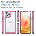 thumbnail image 2 of TECH CIRCLE with iPhone 11 pro case,Anti-Scratch,Non-Yellowing,Shock Absorption,Reinforced Corner,PMMA+TPU for iPhone 12 Pro 6.7 inch,Rose, 2 of 8