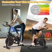 Naipo Exercise Bike Indoor Cycling Bike with 300lbs Big Seat Cushion for Home Cardio Leg Workout