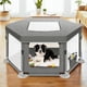 thumbnail image 1 of Parque Infantil para Perros, 42.51 X 42.51 X 26 Pulgadas, Portatil Parque para Mascotas, con Puerta, Cubierta, Durable Parque para Perros de Diseño Transpirable para Medianas y Pequeños Mascota (Gris), 1 of 8