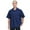 Navy, variant on TOPTIE Men's Short-Sleeve Work Shirt Industrial Poplin Work Shirt, Workwear Men's Uniform-Navy-L