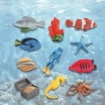 thumbnail image 4 of 11 figuras de animales marinos subacuáticos, juguetes de marinas, figuras de vida marina para decoración de escritorio, adorno para pecera., 4 of 5