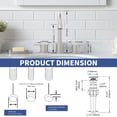 thumbnail image 5 of Widespread Bathroom Sink Faucet Brushed Nickel 2 Handle 8 inch 3 Hole 360°Swivel Spout Vanity Sink with Pop Up Drain Assembly, 5 of 7