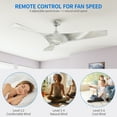thumbnail image 5 of Dextrus 52" Modern Ceiling Fan with Remote, 3 Durable ABS Blades, 6 Speeds DC Fan for Living Room, Bedroom, Kitchen, Silver, 5 of 5