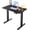 Black, variant on 32x19 Inch Small Electric Standing Desk, Adjustable, Rustic Brown | 176 Lbs Capacity, Rounded Corners, Wheel-Ready Feet, Compact Desktop, Apartment Workspace, 28.3–46.5 Inch Height Range