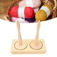 thumbnail image 1 of Double Yarn Ball Holder, Yarn Spindle Dispenser Efficient Beech Wood Time Saving  for Crocheting, 1 of 7