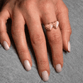 thumbnail image 3 of 14k Rose Gold Double Heart Nugget Ring (Size 5.75), 3 of 4