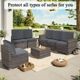 thumbnail image 3 of 10 Pcs Stretch Patio Cushion Covers Outdoor Cushion Covers,for Outdoor Couch Cushion Covers Replacement,Outdoor Sofa Covers Patio Slipcovers Couch Cover,Washable Furniture Cover, 3 of 18