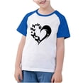 thumbnail image 3 of Feancey T-Shirts d'Été pour Garçons Filles à Imprimé Cœur Manches Courtes Hauts Confortables Amples T-Shirts pour Enfants Décontractés Col Rond T-Shirts Graphiques Liquidation Éclair Bleu 5 Ans, 3 of 10