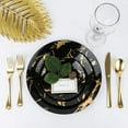 thumbnail image 5 of VeZee's Gold Stroke Black 10.25" Dinner Plates for Elegant Parties & All Occasions : Qty 100, 5 of 5