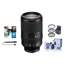 Sony FE 70-300mm f/4.5-5.6 G OSS E-Mount Lens - Bundle With 72mm Filter Kit, Cleaning Kit, Lens Wrap (19x19), Lenscap Leash, PC Software Package