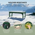 thumbnail image 4 of WestinTrends Malibu 46" length backless Outdoor Garden Bench, Dark Green, 4 of 15