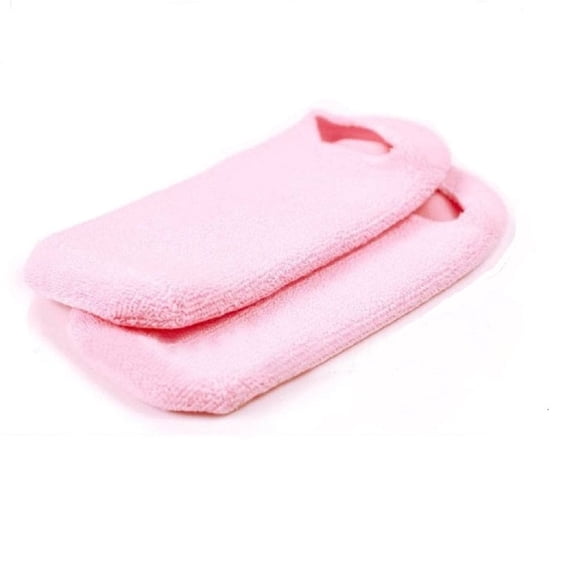 Spa Moisturizing Gel Socks for Dry Feet Ankles Cracked Heel Repair Repair Skin Care Treatment Soften Feet Booties Pedicure with Essential Oils Vitamins for Women Men (Socks, Pink)