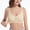 Beige, variant on Lady's n cotton Black ylon bra Women Sexy Lace Back Button Shaping Cup Adjustable Shoulder Strap Large Size Bra