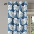 thumbnail image 3 of Ambesonne Bird Print Grommet Curtain, Simple Traditional Motif, 50"x60", Slate Blue and White, 3 of 5