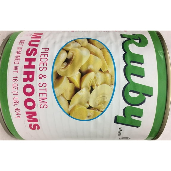 Ruby Pieces & Stems Mushrooms 16 KKS1 oz. (Pack of 6)