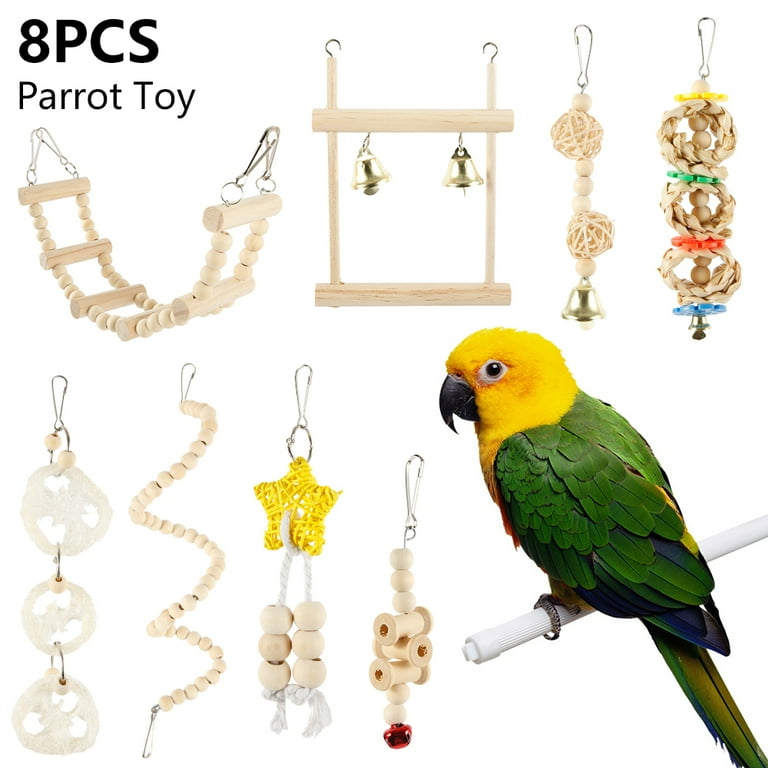 Bird Rope Perch Parakeet Toys Spiral Bird Toy for Cockatiels Bungee Rope  Perches