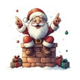 thumbnail image 1 of BotaniNest Santa Themed Wall Sticker For Festive – Unique Peel And Stick Character Wall Art For Home And Holiday Prep, 1 of 6