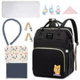thumbnail image 6 of CAMOTUSE 3-in-1 Baby Diaper Bag Backpack with Changing Station Portable Mommy Travel Bag Black, 6 of 7