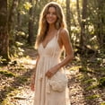 thumbnail image 4 of Btomtd Crochet Flower Crossbody Bags for Women, Small Handmade Shoulder Bag with Pearl Tassel, Travel Purse, White, 4 of 7