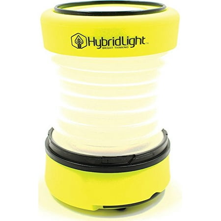Hybridlight Solar Rechargeable Expandable Lantern, Flashlight, Cell Phone Charger. 75 Lumen. Built in Solar Panel. USB Cable Included for Quick