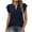 01 Navy, variant on bnaln Womens Tops Dressy Casual Business Work Blouses Ruffle Short Sleeve V Neck Cute Summer Shirts Loose Fit T Shirts Elegant Tunic Blouse Ladies Tops Vacation Trendy Outfits