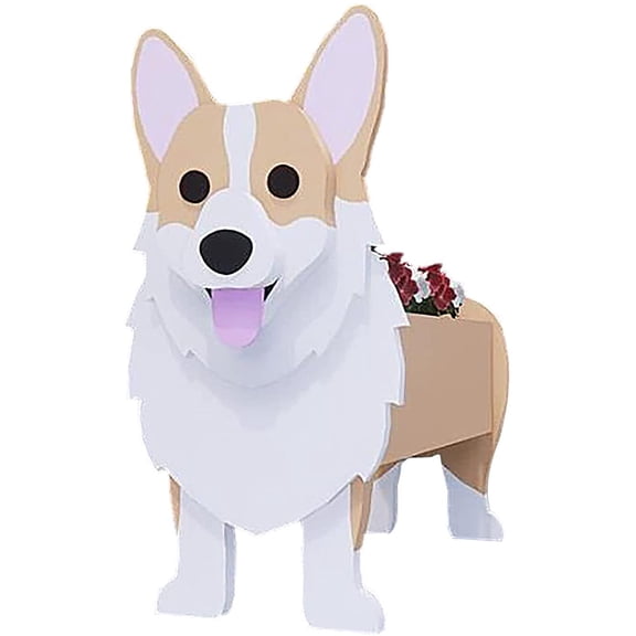 Fymlhomi Dog Cat Planter Machine-Animal Shaped Cartoon Succulent Planter,Indoor Outdoor Dog Planter for Garden Decoration,The Best Gift for Love Dogs People (Chihuahua)
