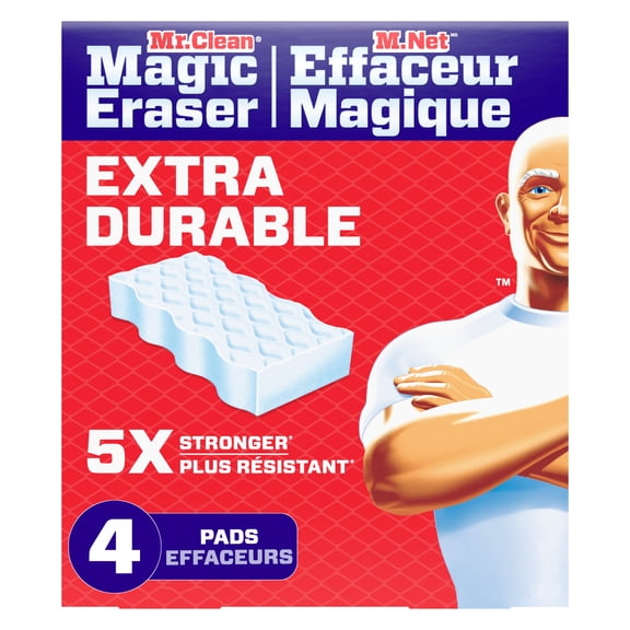 Éponge Effaceur magique M. Net, nettoyant tout usage, récurant nettoyant, Extra résistant, 4 u