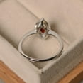 thumbnail image 3 of Marquise cut engagement ring, red garnet, sterling silver, January birthstone gemstone, 3 of 3