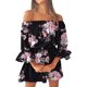 thumbnail image 5 of Vestido de mujer casual con estampado floral y hombros descubiertos con manga trompeta Zhivalor BST3003110-6, 5 of 6