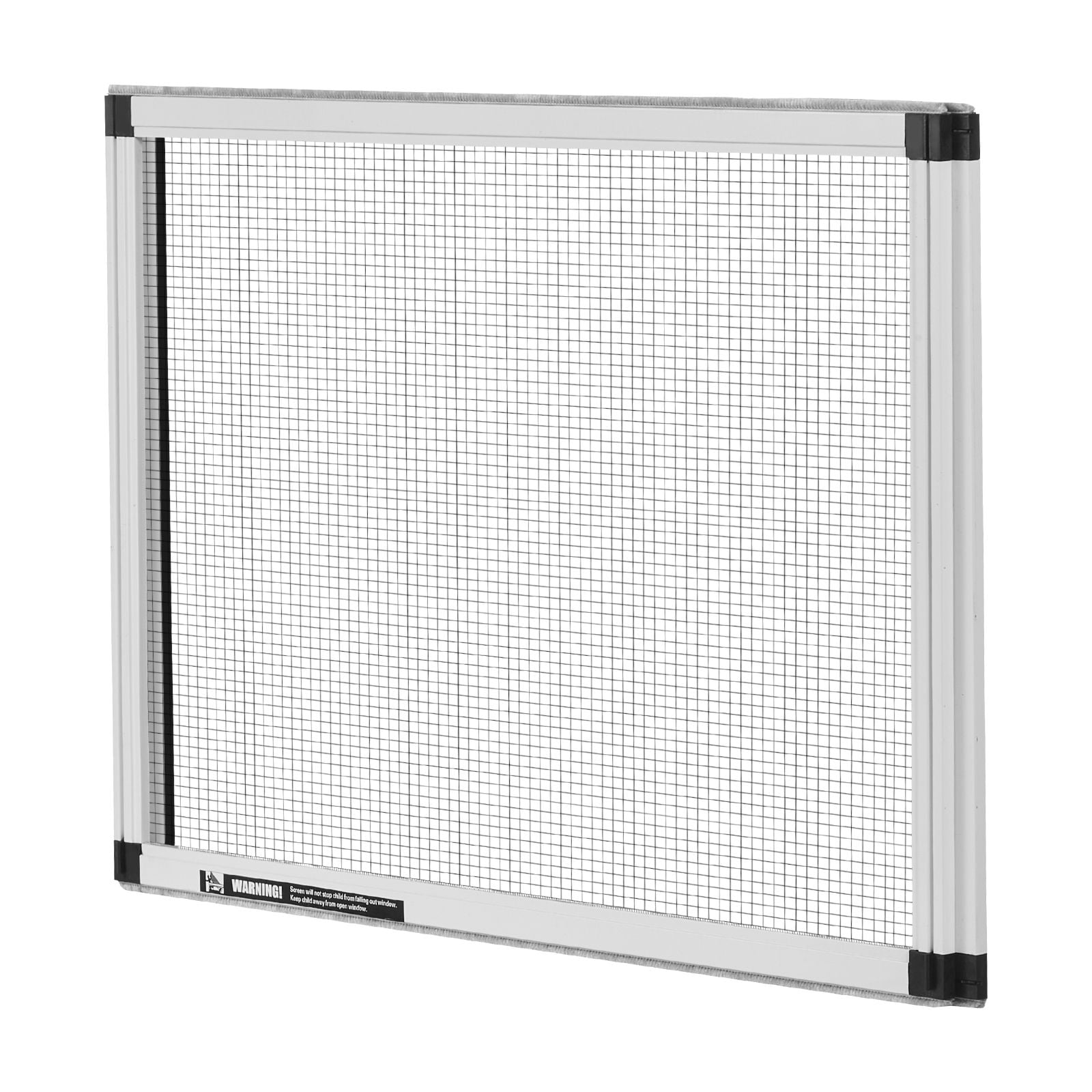 Adjustable Window Screen 21-40x15 Inch, Expandable with Rust-Proof Metal Tracks, Fiberglass Mesh, Felt Edges for Seal, No-Drill Installation for Home Windows