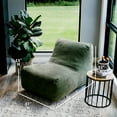 thumbnail image 2 of Big Joe Modora Bean Bag Lounger, Living Room and Gaming Seat, Heather Green Soft Boucle, Chair Only, 2 of 8