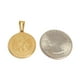 thumbnail image 5 of Collar LESLIE BOULES San Miguel Arcángel chapado en oro de 18 quilates, 5 of 9