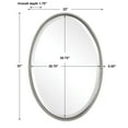 thumbnail image 3 of Uttermost Sherise Brushed Nickel Oval Mirror, 3 of 5