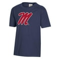 thumbnail image 2 of Youth  Heather Navy Ole Miss Rebels Logo Comfort Wash T-Shirt, 2 of 3