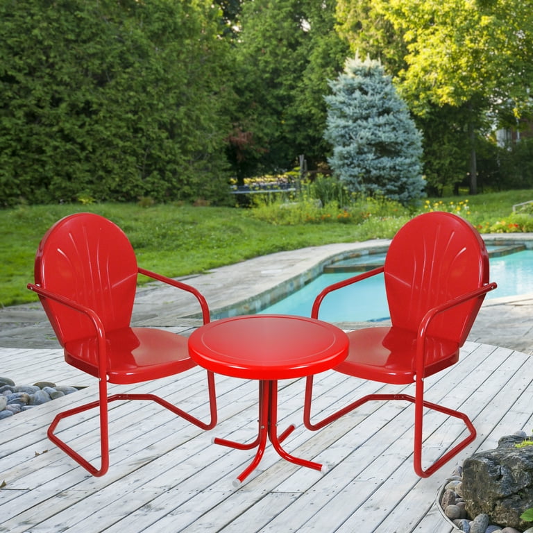 Retro metal chairs outdoor hot sale