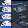 thumbnail image 6 of CASEFIV Camera Lens Protector for iPhone 17 Pro/iPhone 17 Pro Max, Tempered Glass Screen Protector Metal Individual Camera Cover Accessories Case Friendly,Navy, 6 of 6