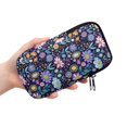 thumbnail image 2 of SEANATIVE Double Glasses Case for Women Men, Neoprene Zipper Eyeglass Pouch Water-Resistant Scratch-Proof Lightweight Travel Glasses Bag for Eyeglasses Sunglasses, Hippie Lotus Flower Blue Violet, 2 of 7