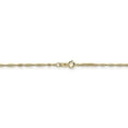 thumbnail image 4 of Collier Chaîne Singapourienne 14k Or Jaune 14 Pouces 1,40mm Pendentif Charme, 4 of 9