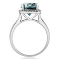 thumbnail image 3 of Pompeii 3 1/4Ct Blue Diamond Halo Engagement Ring Lab Grown in 14k White Gold, 3 of 3