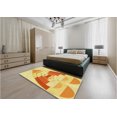 thumbnail image 4 of Ahgly Company Indoor Square Patterned Neon Orange Area Rugs, 3' Square, 4 of 6