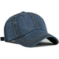 thumbnail image 5 of Vintage Distressed Jean Hat, Light Acid Washed Denim, Adjustable Clip for Universal Fit, 5 of 6