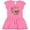 Raspberry with Polka Dots, variant on Inktastic Id Rather Be Hanging with my Mimi- Cute Sloths Girls Toddler Dress