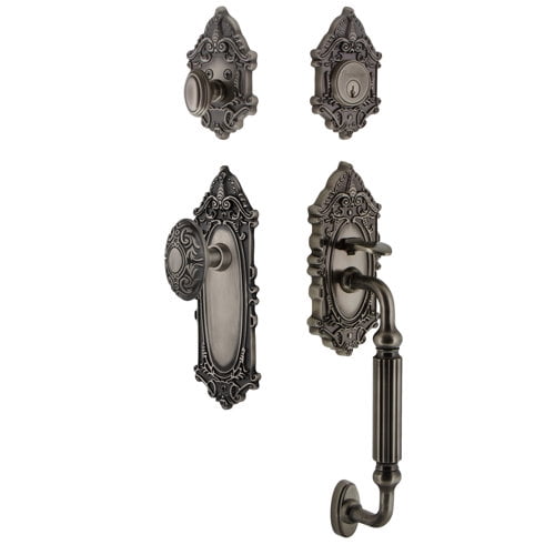 Grandeur Grande Victorian F Grip Handleset with Door Knob