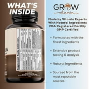 Grow Vitamin Hair Growth Supplement with Biotin, Vitamin D3 & Hyaluronic Acid - 90 Capsules