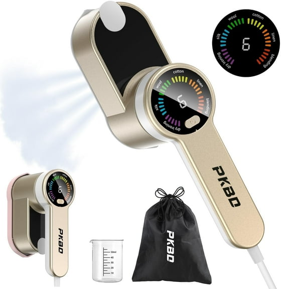 Travel Portable Steamer Iron for Clothes, 1200W Handheld Steam Iron with LCD Display, 9-Second Fast Heat-Up, 180° Swivel Handle, Intelligent Steam Level Adjustment