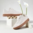 thumbnail image 2 of Women's Ribbon Lace-Up Fashion Sneakers Arch Support Walking Shoes, 2 of 6