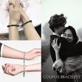 thumbnail image 3 of Pulsera magnética para parejas (amor en negro y rosa), pulsera de pareja como regalo para un novio o una novia, una mujer y tu amante, 2, 3 of 5